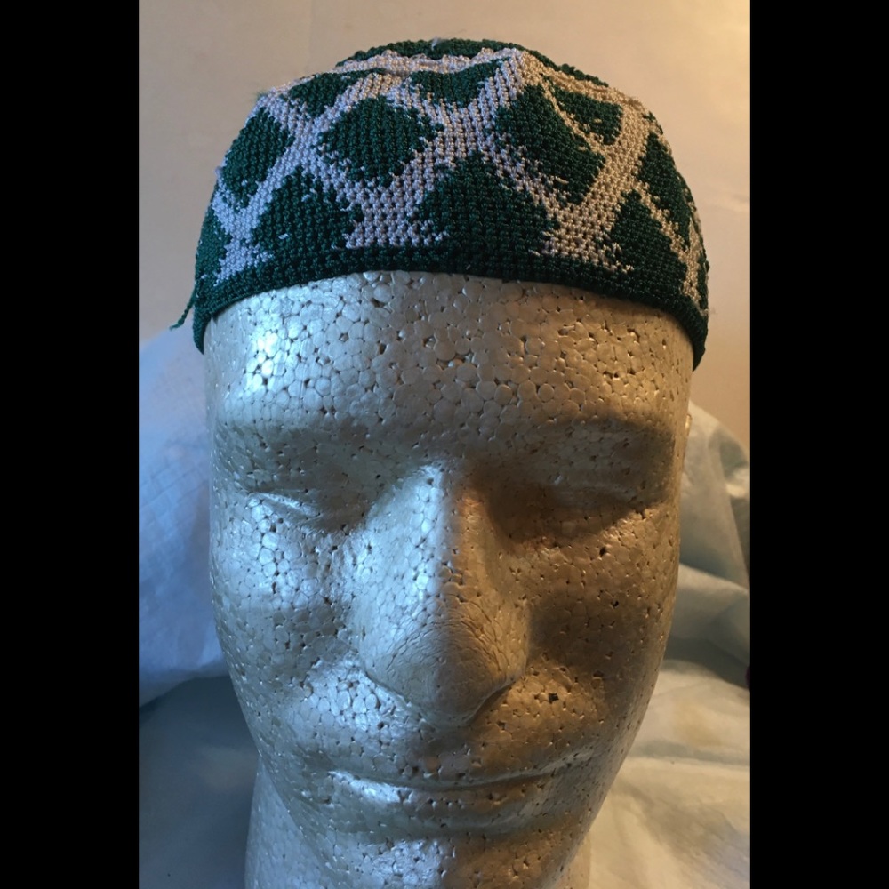 White and green Kofi hat